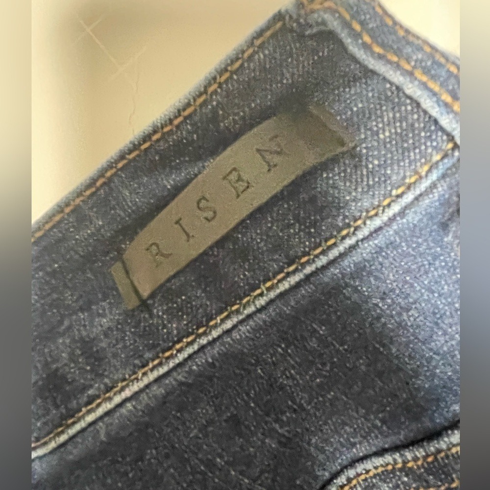 Risen High Rise Distressed Straight Jeans Women's 2XL - Picture 6 of 8